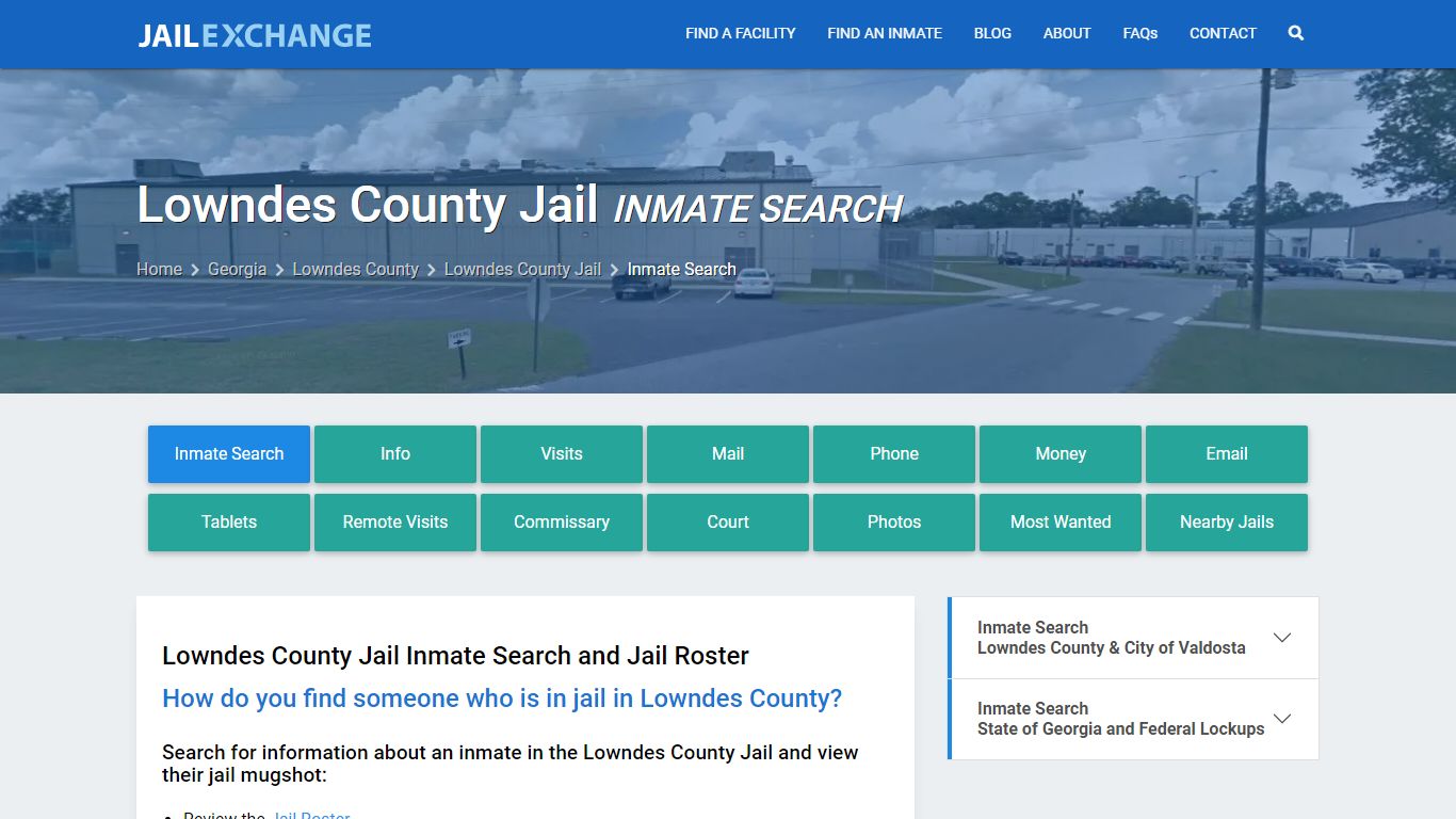 Lowndes County Jail Inmate Search - Jail Exchange
